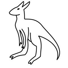 kangaroo line icon © metdi
