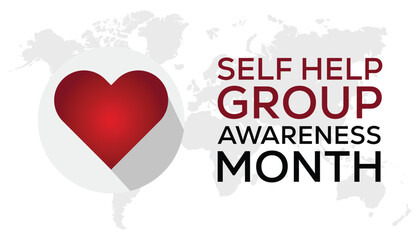 Vector illustration on the theme of Self Help group awareness month observed each year during January.banner, Holiday, poster, card and background design.