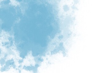 Light blue sky hand drawn with watercolour 