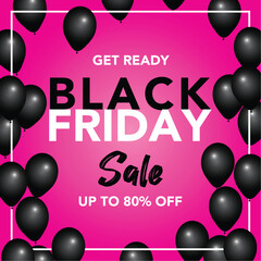 Black friday sale banner design vector illustration