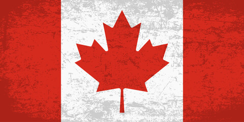 canada flag with texture