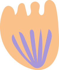 Obraz premium Set of abstract decorative shapes, fastel colors.