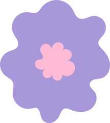 Set of abstract decorative shapes, fastel colors.