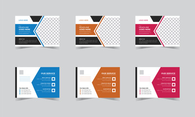 Free vector professional corporate business postcard