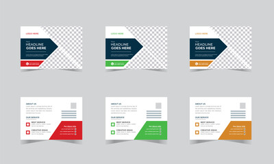 Free vector professional corporate business postcard