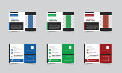 Free vector professional corporate business postcard