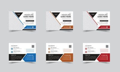 Free vector professional corporate business postcard
