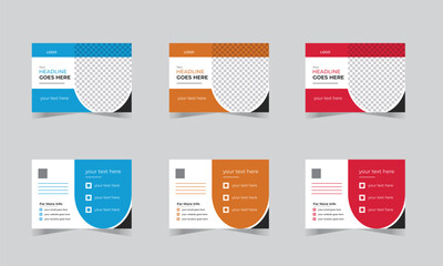 Free vector professional corporate business postcard