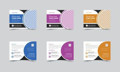 Free vector professional corporate business postcard
