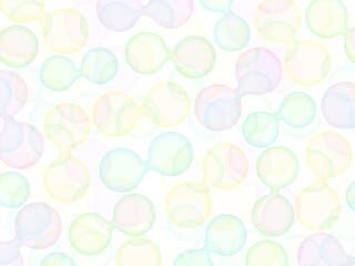 シャボン玉パステルカラーの背景