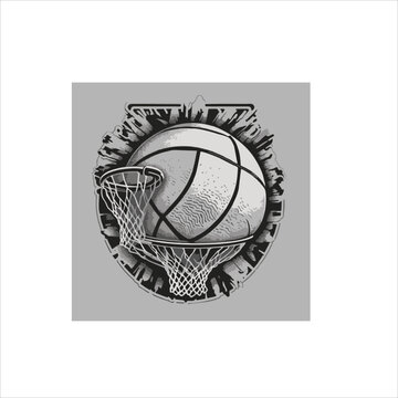 vector image of basketball