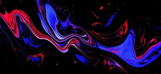 abstract blue red black liquid background with grain and noise texture for header poster banner backdrop