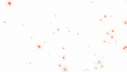 fire embers or spark particles with transparent background - obrazy, fototapety, plakaty
