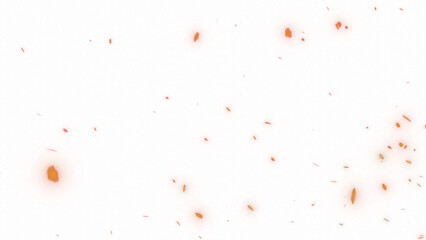 fire embers or spark particles with transparent background