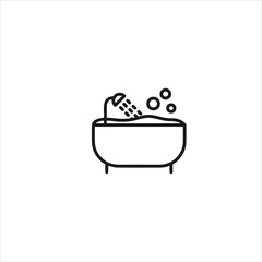 vector image of a bathing place