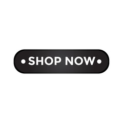 black shop now button 3d vector 