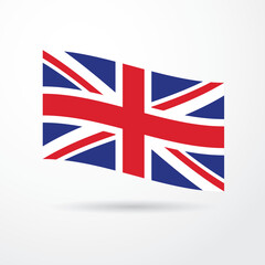 Flag of the United Kingdom of Great Britain and Northern Ireland, brush stroke background