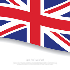 Flag of the United Kingdom of Great Britain and Northern Ireland, brush stroke background