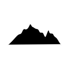 Fototapeta na wymiar Mountains silhouettes. Vector of outdoor design elements.
