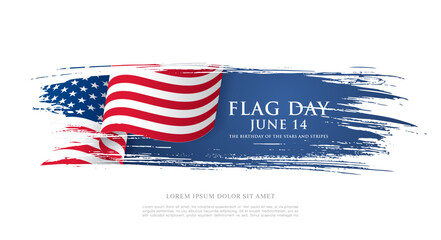 Flag Day in the United States, vector illustration