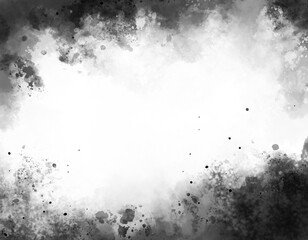 抽象的な黒色の霧煙のテクスチャ背景素材/背景透過 - obrazy, fototapety, plakaty