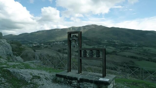 A drone footage over Pennabilli, beautiful little Italian Tibet where you can find Lhasa bells on the top of the town
