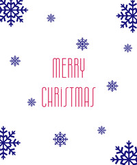 Merry Christmas wishes greeting card with blank copy space, graphic design illustration wallpaper, festival celebration template, christmas card with snowflakes