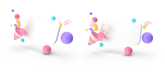 confetti on transparent background
