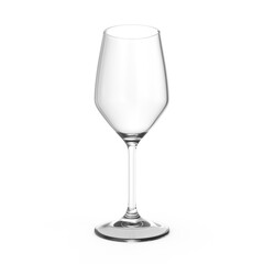 empty wine glass on transparent background