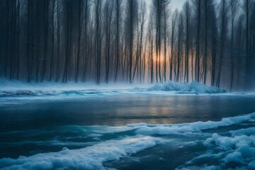 waterfall in the mountains