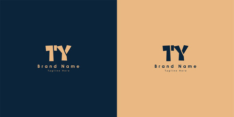 TY Letters vector logo design