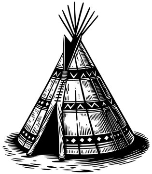 recommend clip art: Native American Tipi