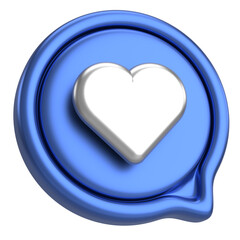 Like icon. Like button. 3D illustration.