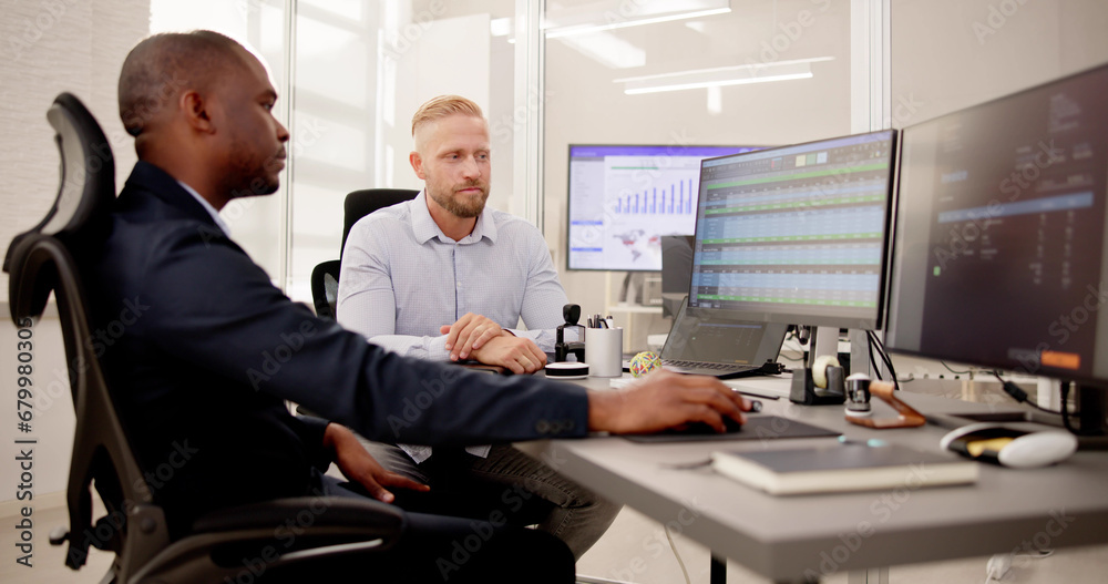 Poster People Working With Spreadsheet Data