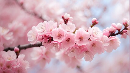 Obraz premium pink cherry blossoms photo