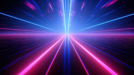 Abstract Neon lights on the background in the futuristic style