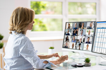 Video Conference Meeting Call - obrazy, fototapety, plakaty