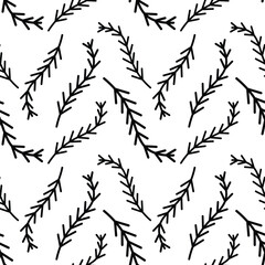Seamless floral pattern element vector shape doodle plant abstract texture background illustration for digital paper and print materials.