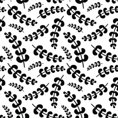 Seamless floral pattern element vector shape doodle plant abstract texture background illustration for digital paper and print materials.