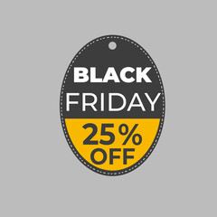 Flat black friday labels vector