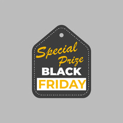 Flat black friday labels vector