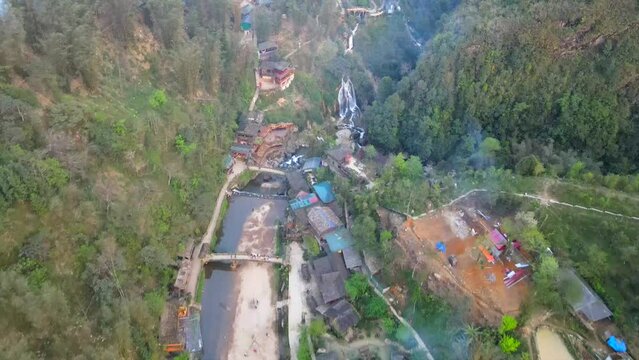 CatCat Village Aerial Drone Footage in Sapa, Vietnam