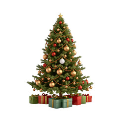christmas tree with gift boxes transparent png 