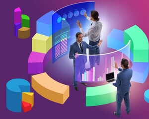 Trader working in technical visualization environment