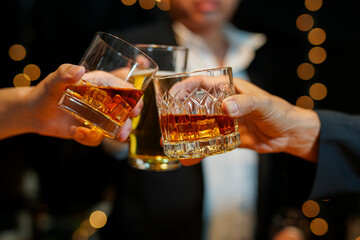 whiskey, for a friendly party in a bar or a restaurant.