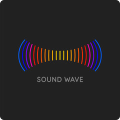 Vector illustration of a musical wave in the form of an equalizer. Drawing of a sound wave. An element for design.