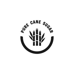 Pure cane sugar label or pure cane sugar logo vector isolated. Best pure cane sugar label for apps, websites, print design, element design, and more about sugar factory.