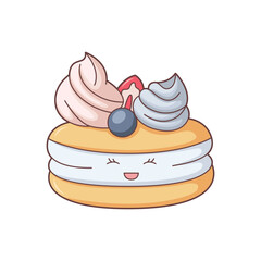 Cute Dessert Character Design Illustration