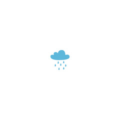 set of vector rain elements lightning