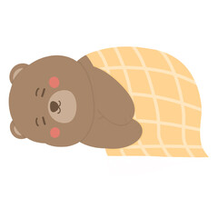 Brown bear sleeping 